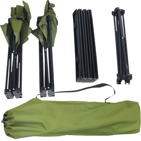 ZESTAW TURYSTYCZNY SKŁADANY 3W1 STOLIK I 2 KRZESŁA ZIELONY ENERO CAMP