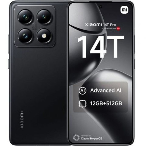 Smartfony Xiaomi 14T Pro 5G 6,67" 12 GB RAM 512 GB Czarny