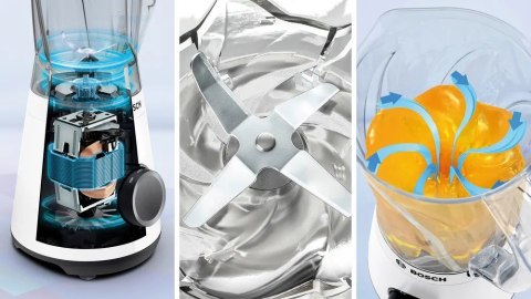 Blender kielichowy Bosch MMB6141W Serie 4 VitaPower (1200W; biały) (WYPRZEDAŻ)