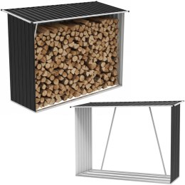 DOMEK OGRODOWY DREWUTNIA SKŁADZIK STALOWY 217x83x154CM