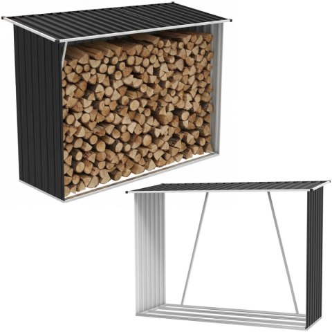 DOMEK OGRODOWY DREWUTNIA SKŁADZIK STALOWY 217x83x154CM