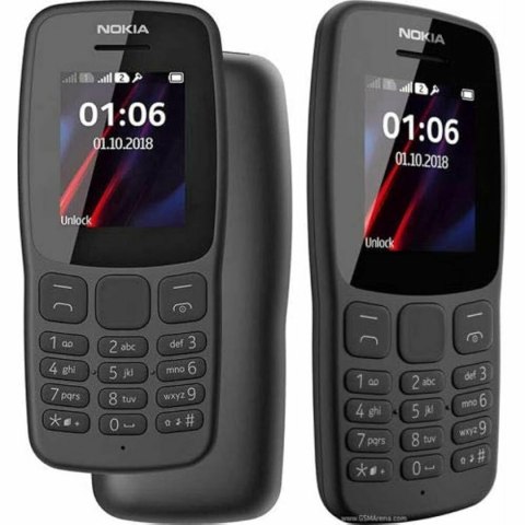 Smartfony Nokia 106 1,8" mediatek 6261d 4 MB Czarny