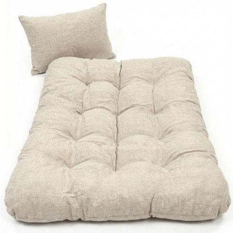 FOTEL WISZĄCY KOKON ZE STELAŻEM 196CM BEŻOWY 120KG