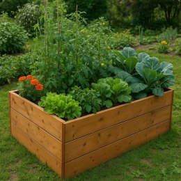 Kwietnik drewniany podniesiony 163 x 78 x 42 cm