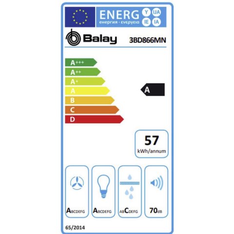 Okap konwencjonalny Balay 3BD866MN Czarny