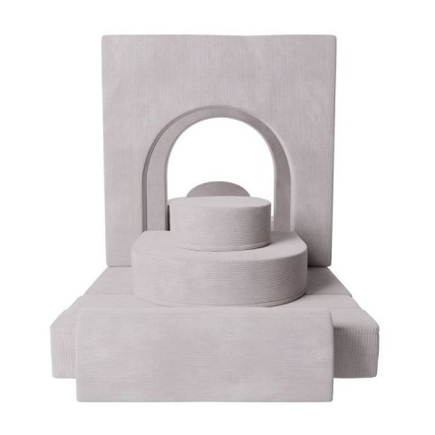 Dziecięca sofa modułowa z pianki PU, beżowa, 150x75x50 cm