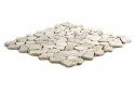 Marmurowa mozaika Garth 1 m2 - kremowe białe płytki