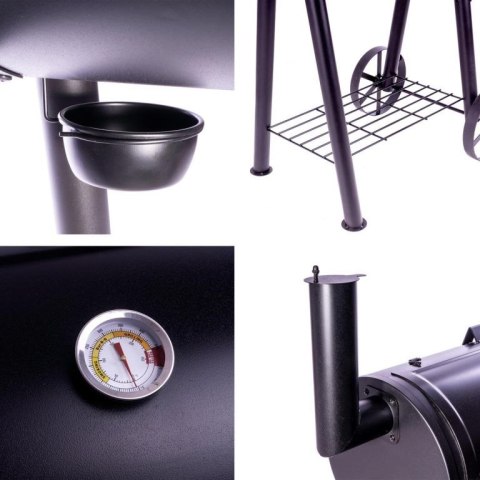 Grill ogrodowy z wędzarnią XL BBQ 2 z osłoną ochronną