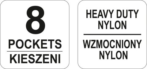 Kieszenie na pasek do narzędzi 8 kieszeni