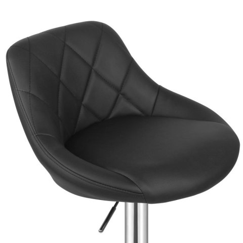 MIADOMODO Krzesło barowe 2szt, bez podłokietnika, czarne