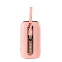 Powerbank 10000mAh Colorful Series 22.5W z kablami USB-C i Iphone Lightning różowy
