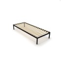 Stelaż Łóżka BED ALU 80x200 Metalowy Drewniane Listwy Nowoczesny CZARNY