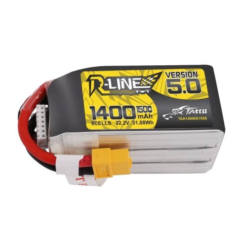 Akumulator TATTU R-Line 5.0 1400mAh 22.2V 150C 6S1P XT60