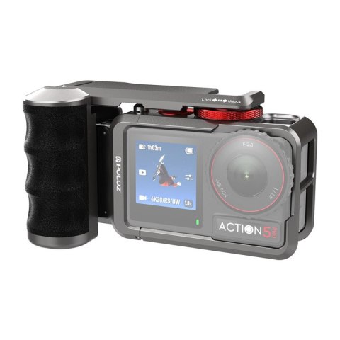 Metalowa obudowa ochronna z uchwytem Puluz dla DJI Osmo Action 5 Pro / Action 4 / Action 3