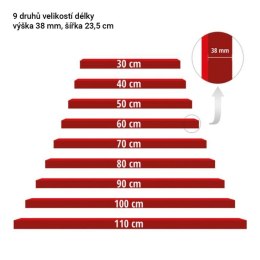 Stilista Półka ścienna, zestaw 2 szt., 50 cm, biała