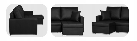 Narożnik rozkładany z funkcją spania ekoskóra Varius rogówka