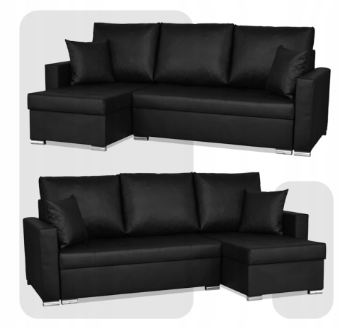 Narożnik rozkładany z funkcją spania ekoskóra Varius rogówka