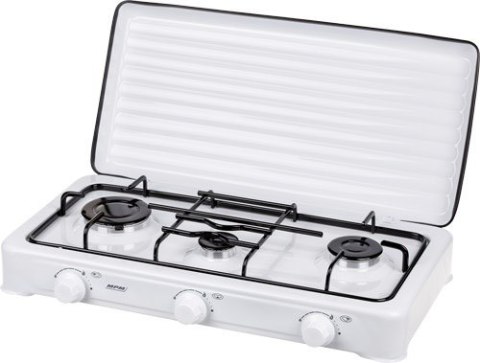 Turystyczna kuchenka gazowa 3-palnikowa MPM SMILE-KN-03/1K