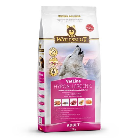 WOLFSBLUT VETLINE HYPOALLERGENIC 12KG (WYPRZEDAŻ)