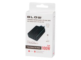 BLOW ŁADOWARKA SIECIOWA GNIAZDO USB-CX4 PD 100W GAN CZARNA