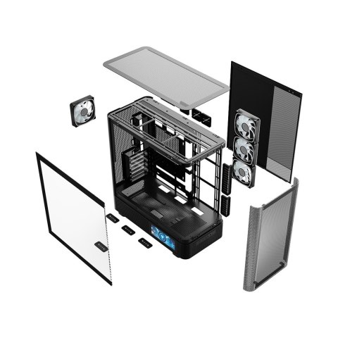 MODECOM OBUDOWA VOLCANO AQ 400 ARGB MIDI CZARNA
