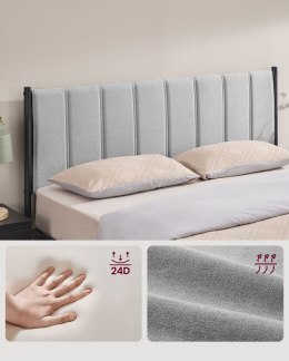 Nowoczesne łóżko 160x200 z szarym zagłówkiem