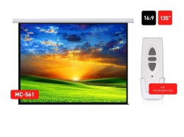 Ekran Maclean MC-561 (ścienny; rozwijane elektrycznie; 16:9; 135,0