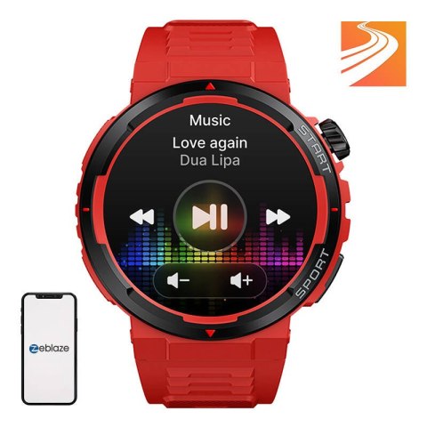 Smartwatch ZEBLAZE Ares 3 Plus (czerwony)