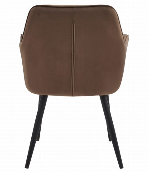 Krzesło JORK - brąz aksamit / nogi czarne x 2