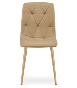 Krzesło LIBRA - brąz materiał / nogi kolor drewna x 1