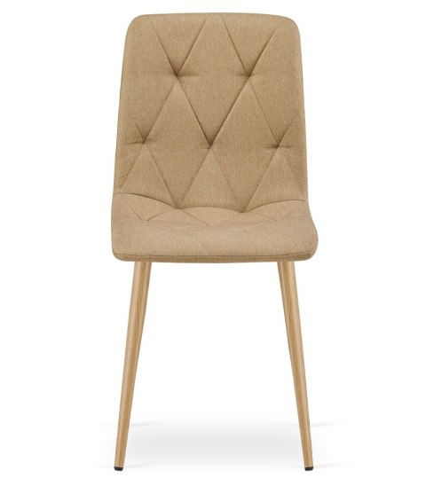 Krzesło LIBRA - brąz materiał / nogi kolor drewna x 1