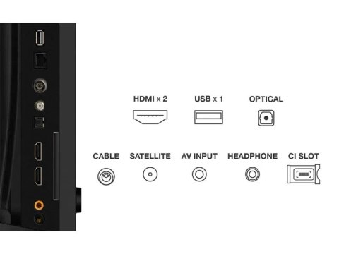 Telewizor TCL 32V5C QLED 32'' Full HD Android TV Dolby Digital Plus DVB-T2 Czarny (WYPRZEDAŻ)