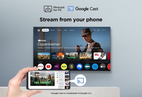 Telewizor TCL 55V6C DLED 55'' 4K Ultra HD Google TV Dolby Atmos DVB-T2 Metaliczny (OUTLET)