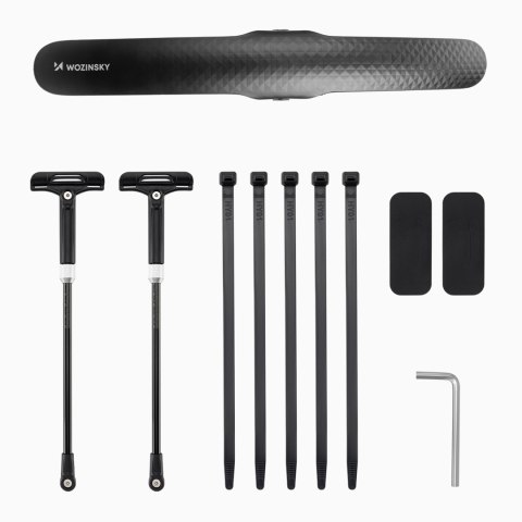 Błotnik rowerowy uniwersalny z regulacją - czarny