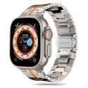 Bransoleta stalowa na Apple Watch 4 / 5 / 6 / 7 / 8 / 9 / SE / Ultra 1 / 2 - tytanowo-pomarańczowa