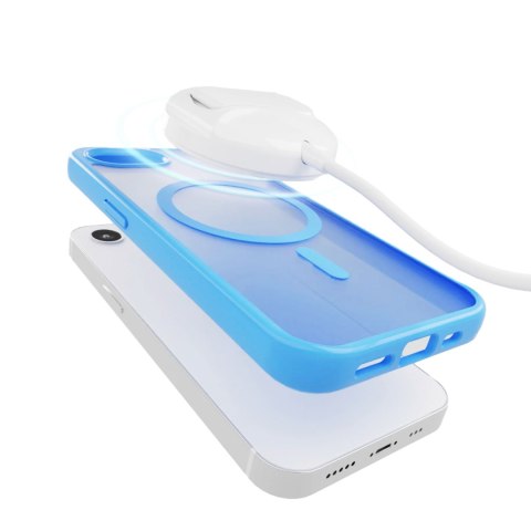 Etui silikonowe pokrowiec do iPhone 16e Gradient MagSafe - niebieskie