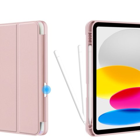 Etui z podstawką na iPad 10.9'' 2022 SC Pen - różowy marmur