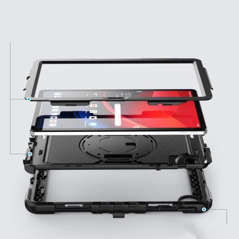 Etui z podstawką uchwytem smyczą na Lenovo Tab M11'' 11.0 TB-330 Solid360 - czarne