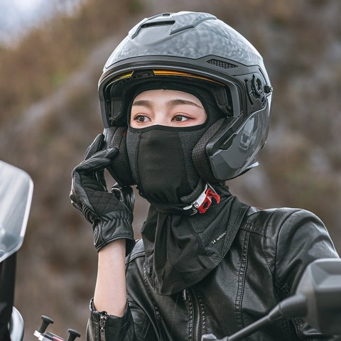 Kominiarka balaklava na twarz motocykl rower zimowa ocieplana - czarna