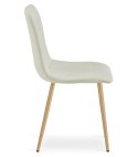 Krzesło LIBRA - beż materiał / nogi kolor drewna x 2