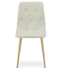 Krzesło LIBRA - beż materiał / nogi kolor drewna x 3