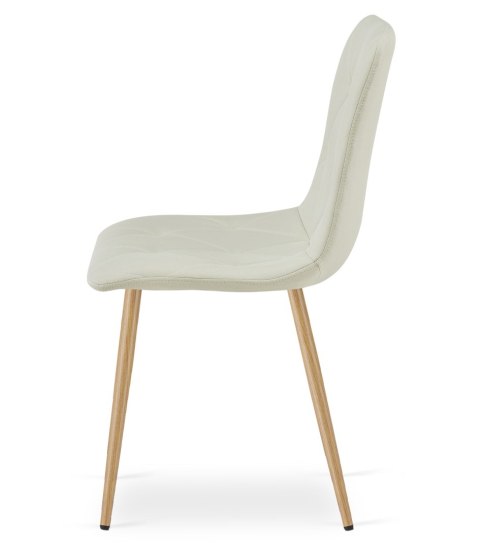 Krzesło LIBRA - beż materiał / nogi kolor drewna x 3