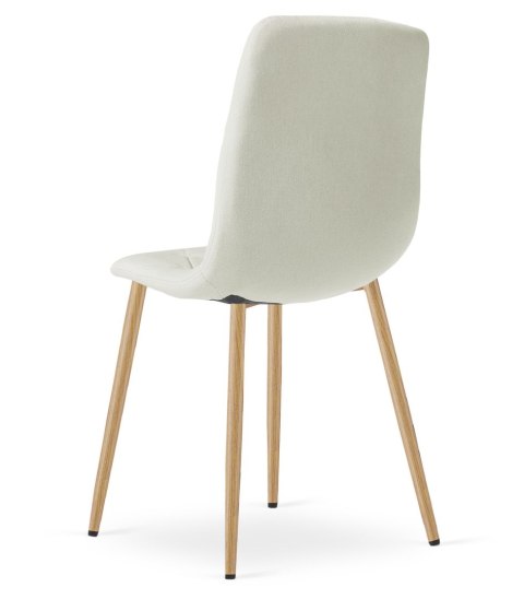 Krzesło LIBRA - beż materiał / nogi kolor drewna x 4