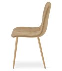 Krzesło LIBRA - brąz materiał / nogi kolor drewna x 3