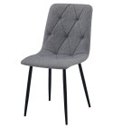 Krzesło LIBRA - ciemny szary materiał / nogi czarne x 2