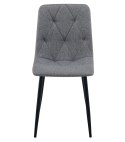 Krzesło LIBRA - ciemny szary materiał / nogi czarne x 3
