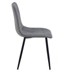 Krzesło LIBRA - ciemny szary materiał / nogi czarne x 3