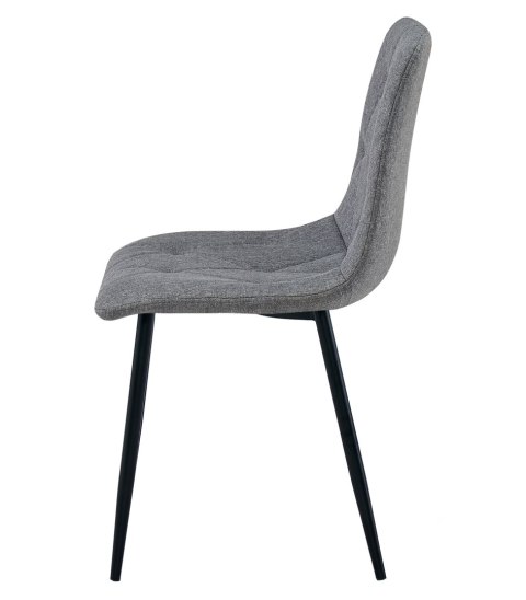 Krzesło LIBRA - ciemny szary materiał / nogi czarne x 4