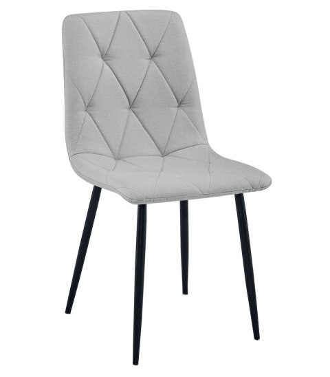 Krzesło LIBRA - jasny szary materiał / nogi czarne x 4