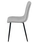 Krzesło LIBRA - jasny szary materiał / nogi czarne x 4